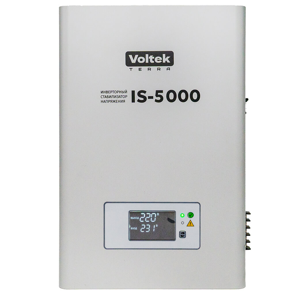 Стабилизатор напряжения Voltek IS-5000. Фото 1 (лицевая сторона)